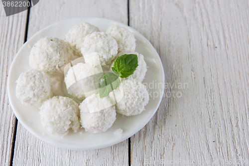Image of Homemade candies with coconut