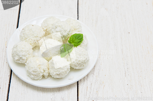 Image of Homemade candies with coconut