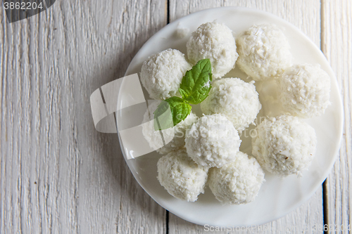 Image of Homemade candies with coconut