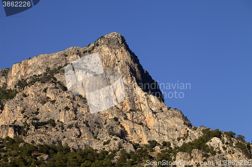 Image of Sunlight rock and blue clear sky