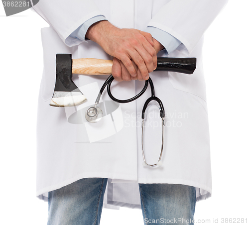 Image of Evil medic holding a small axe