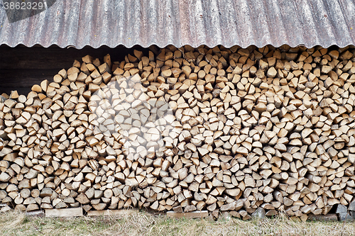 Image of stack of chopped firewood