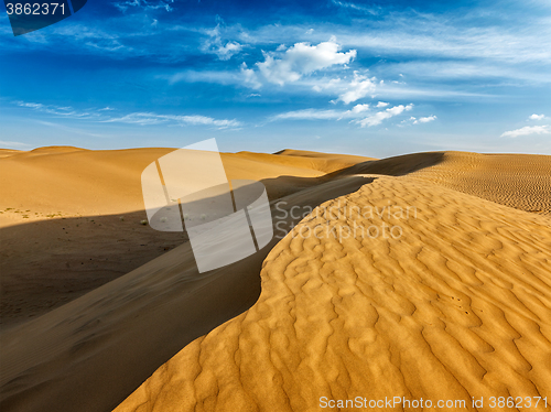 Image of Sand dunes in desert