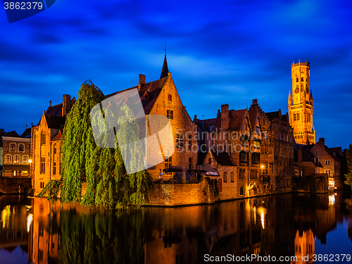 Image of Famous view of Bruges, Belgium