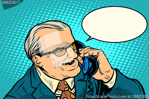 Image of Angry boss talking on the phone