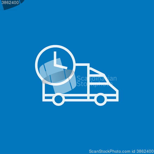 Image of Delivery truck line icon.