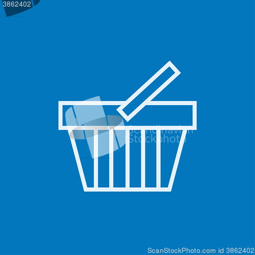 Image of Shopping basket line icon.