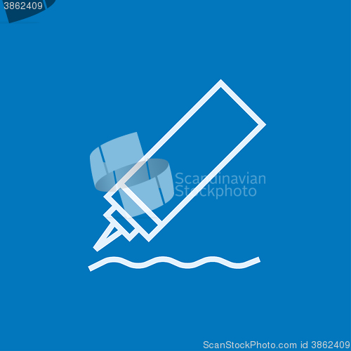 Image of Sauce bottle line icon.