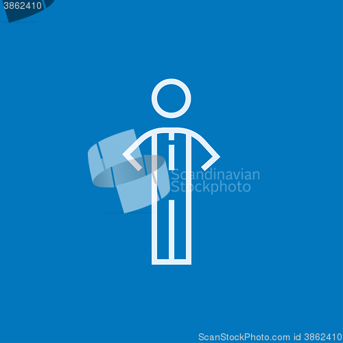 Image of Businessman standing line icon.