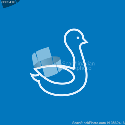 Image of Duck line icon.