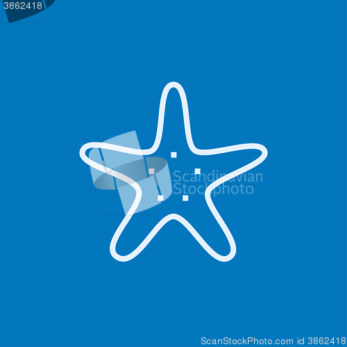 Image of Starfish line icon.