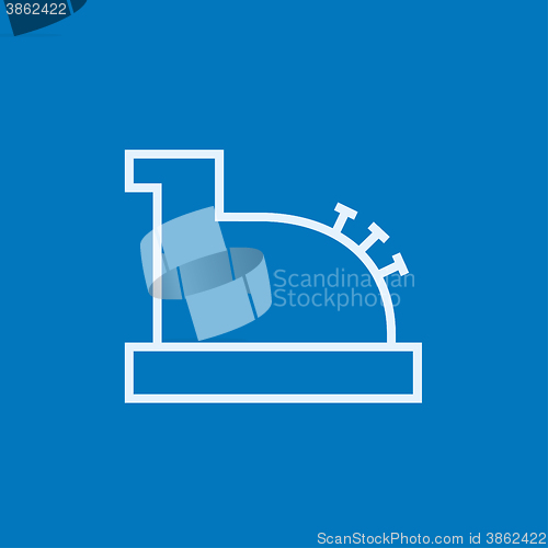 Image of Cash register machine line icon.