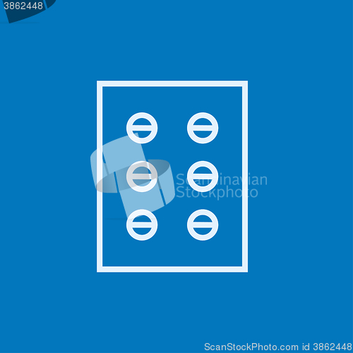 Image of Plate of pills line icon.