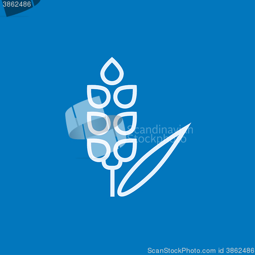 Image of Wheat line icon.