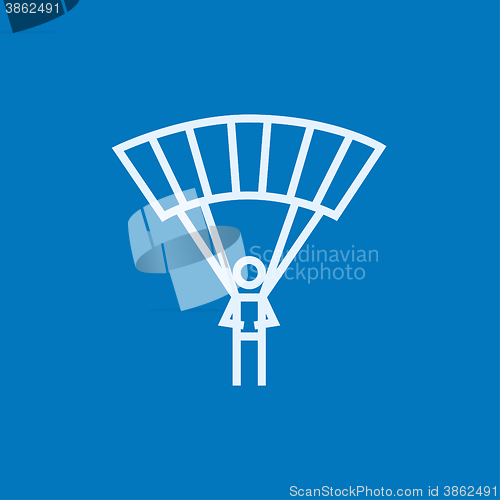 Image of Skydiving line icon.