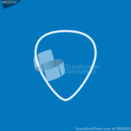 Image of Guitar pick line icon.