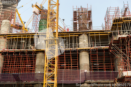 Image of building of skyscraper in Dubai city