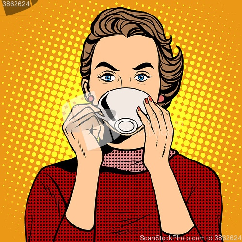 Image of Girl drinking coffee
