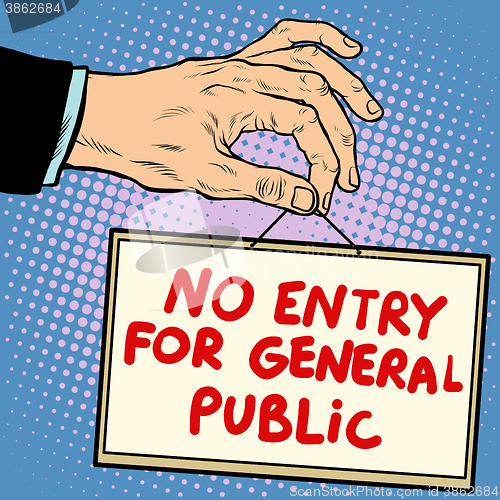 Image of Hand sign no entry for general public