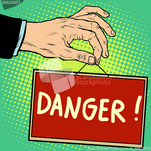 Image of Hand sign danger