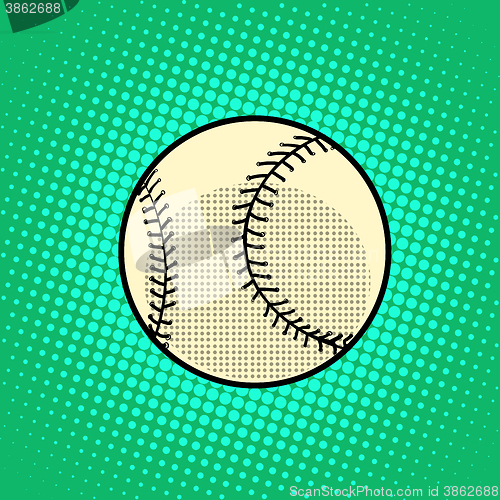 Image of Baseball Ball pop art retro style