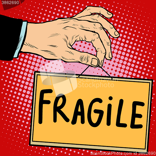 Image of Hand sign fragile