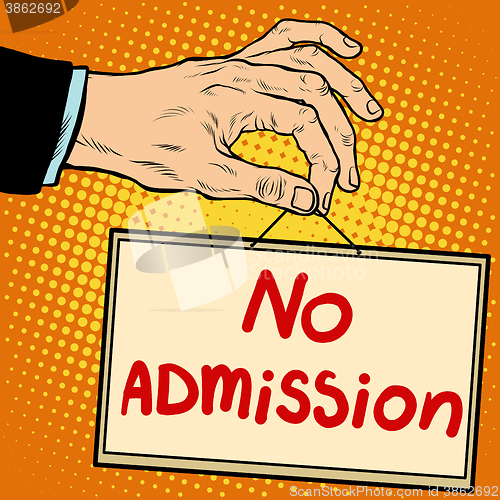 Image of Hand sign no admission