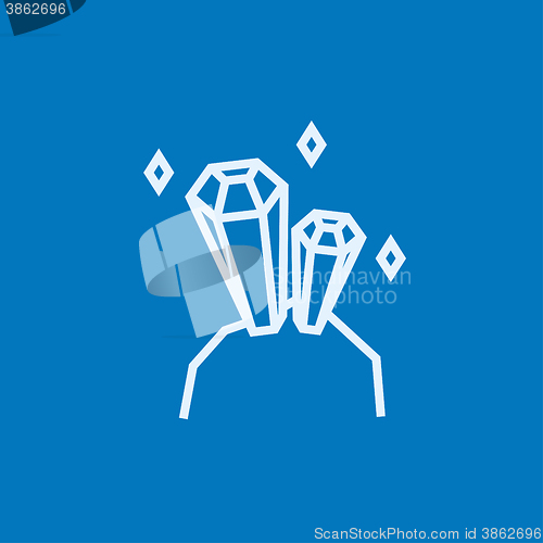 Image of Gemstones line icon.