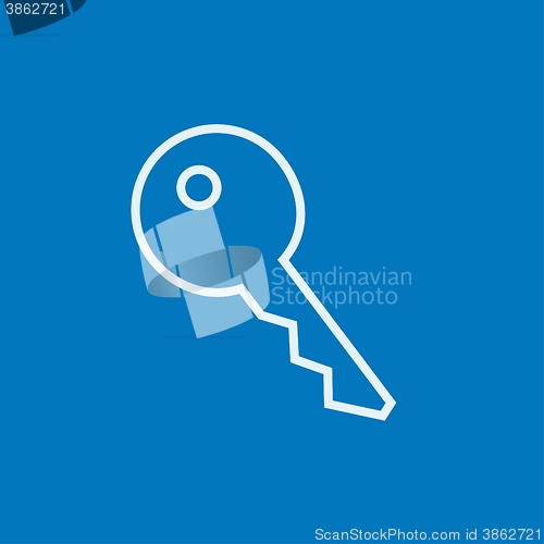 Image of Key for house line icon.