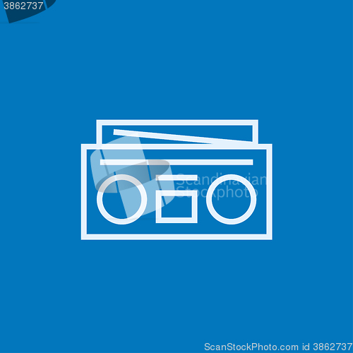 Image of Radio cassette player line icon 