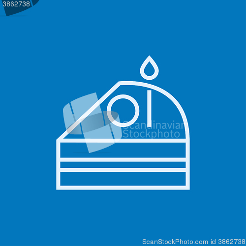 Image of Slice of cake with candle line icon.