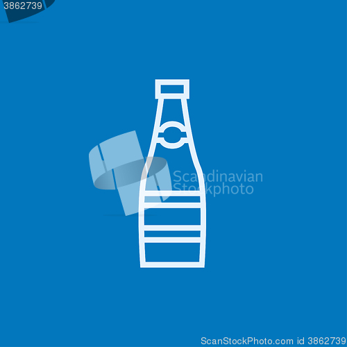 Image of Glass bottle line icon.