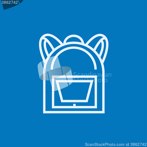 Image of Backpack line icon.