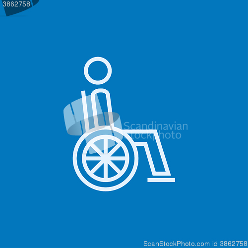 Image of Disabled person line icon.