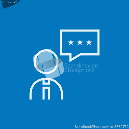Image of Customer service line icon.