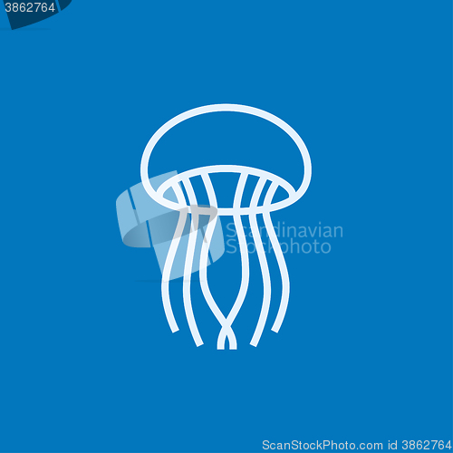 Image of Jellyfish line icon.