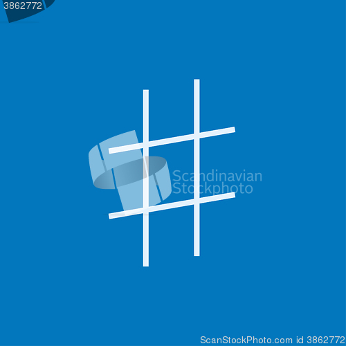 Image of Hashtag symbol line icon.