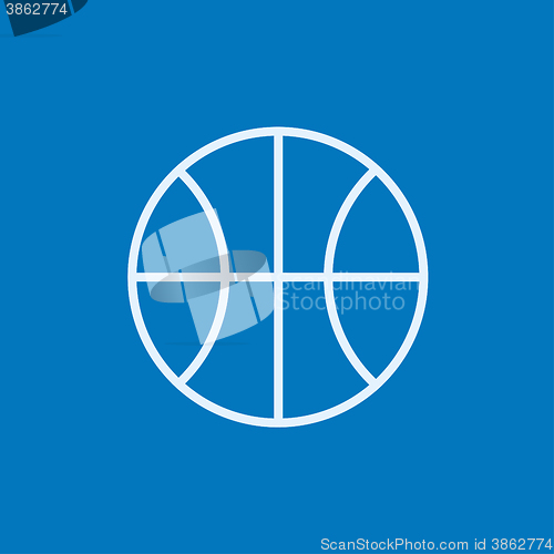 Image of Basketball ball line icon.