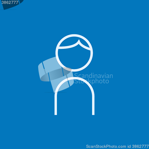 Image of Businessman line icon.