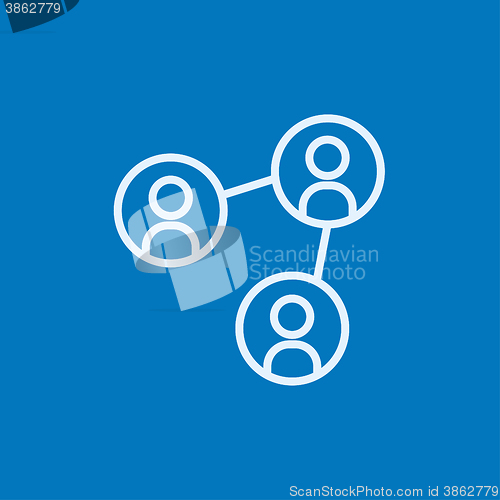 Image of Social network line icon.