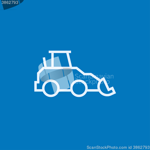 Image of Excavator line icon.