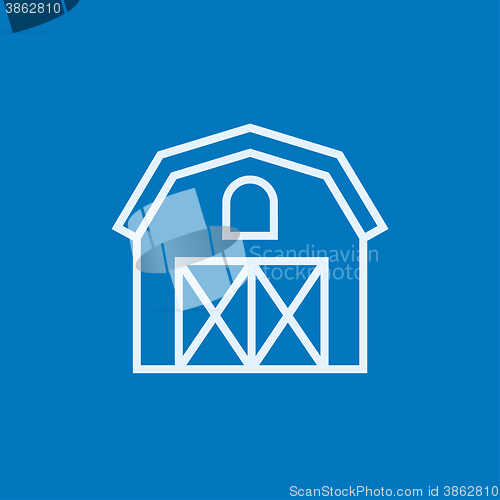 Image of Farm building line icon.