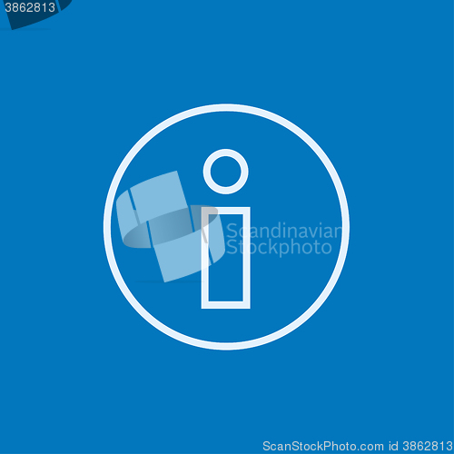 Image of Information sign line icon.