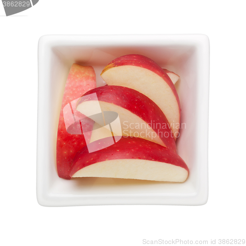 Image of Sliced red apple