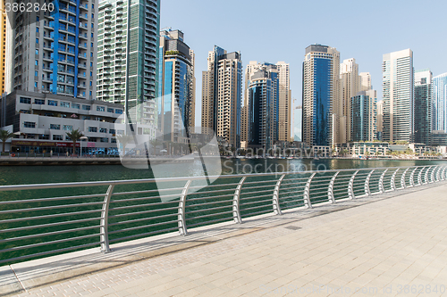 Image of Dubai city business district and seafront