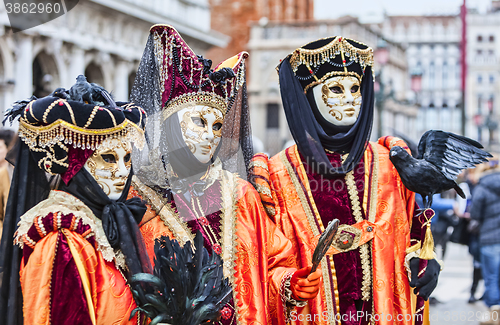 Image of Portrait of Disguised Persons - Venice Carnival 2014