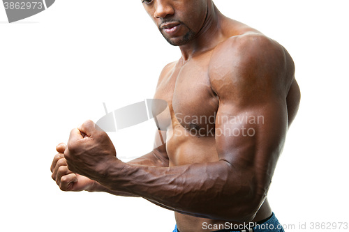 Image of Muscular Man Flexing