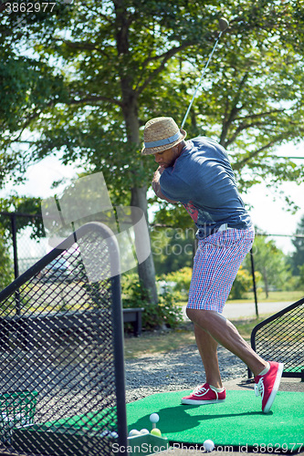 Image of Golf Practice at the Driving Range