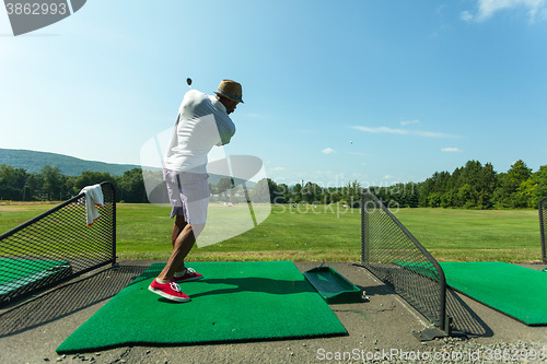 Image of Golf Practice at the Driving Range