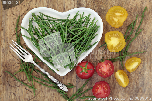 Image of Samphire and Tomato Healthy Diet Food 